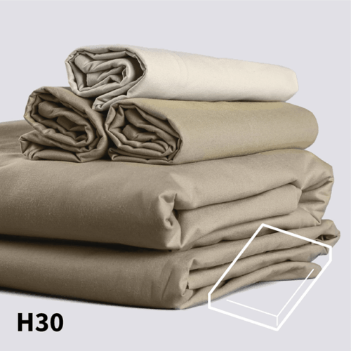 Hoeslaken Dommelin Katoen Satijn 300TC Hoek 30 cm