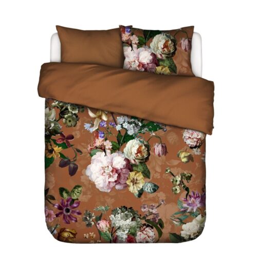 Dekbedovertrek Essenza Flanel Fleurel Leather Brown 2 persoons