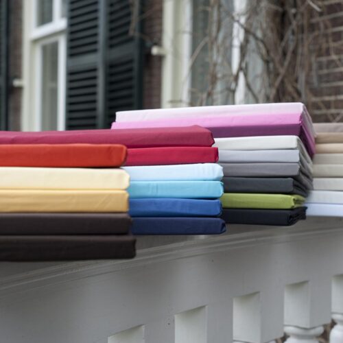 Hoeslaken Dommelin Katoen Percal hoek 30 cm 1-persoons - 90 x 200, 533 Zwart