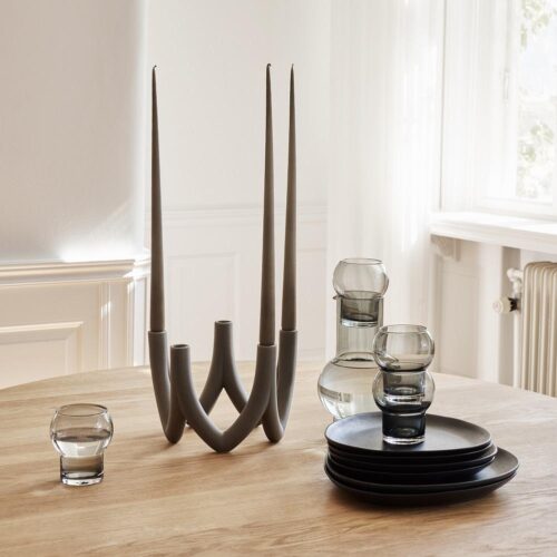 Kandelaar Ro Collection 5-arms dark stone