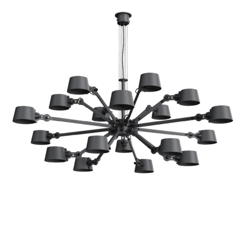 Hanglamp Tonone Bolt 18 arm Chandelier - Midnight Grey 1335