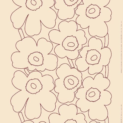 Gordijnstof Marimekko Piirto Unikko