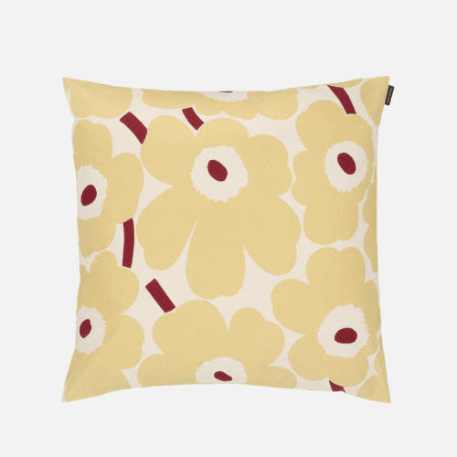 Sierkussen Marimekko Pienie Unikko Geel