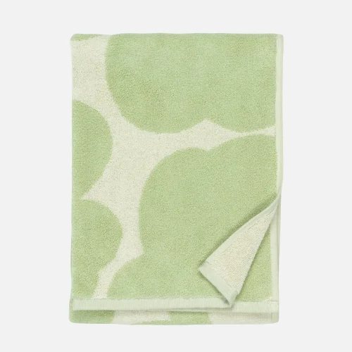 Handdoek Marimekko Unikko lichtgroen wit