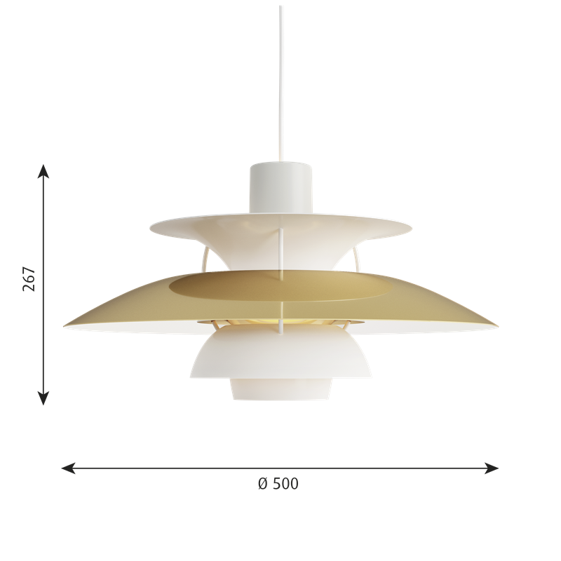 Hanglamp Louis Poulsen PH 5 Messing - Afbeelding 3