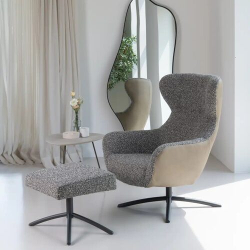 Fauteuil Bree's New World Layla & hocker & kantelmechanisme
