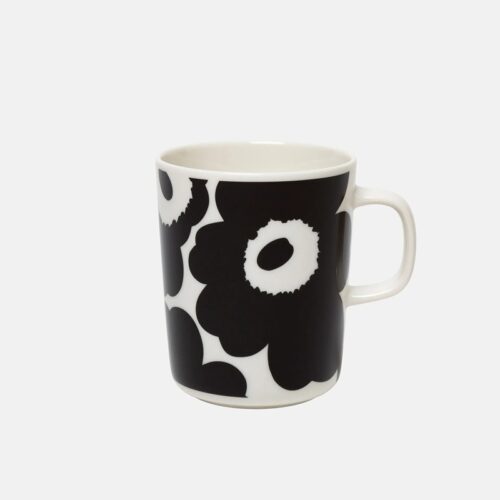 Koffiekop 2,5 dl Marimekko - Unikko zwart wit