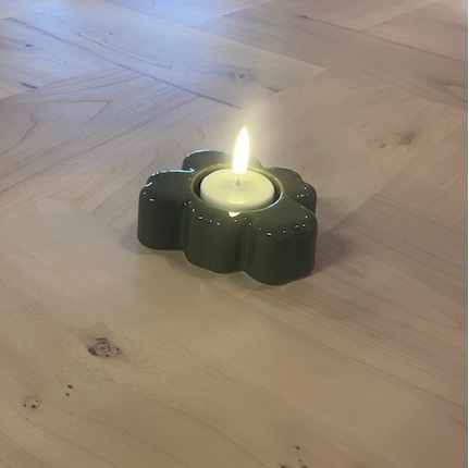 Waxinelicht houder  Unikko groen van Marimekko