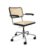 Frame chrome naturel vlechtwerk en armleuning beuken zwart