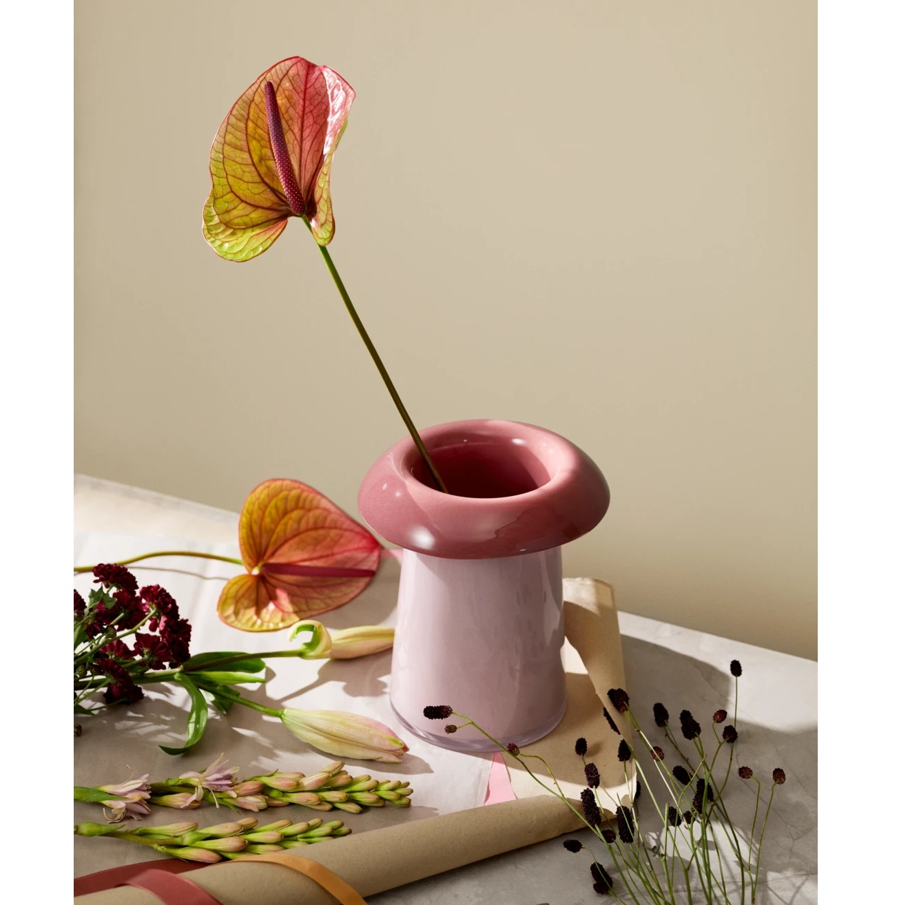 Vaas Soma rose terracotta - Afbeelding 3