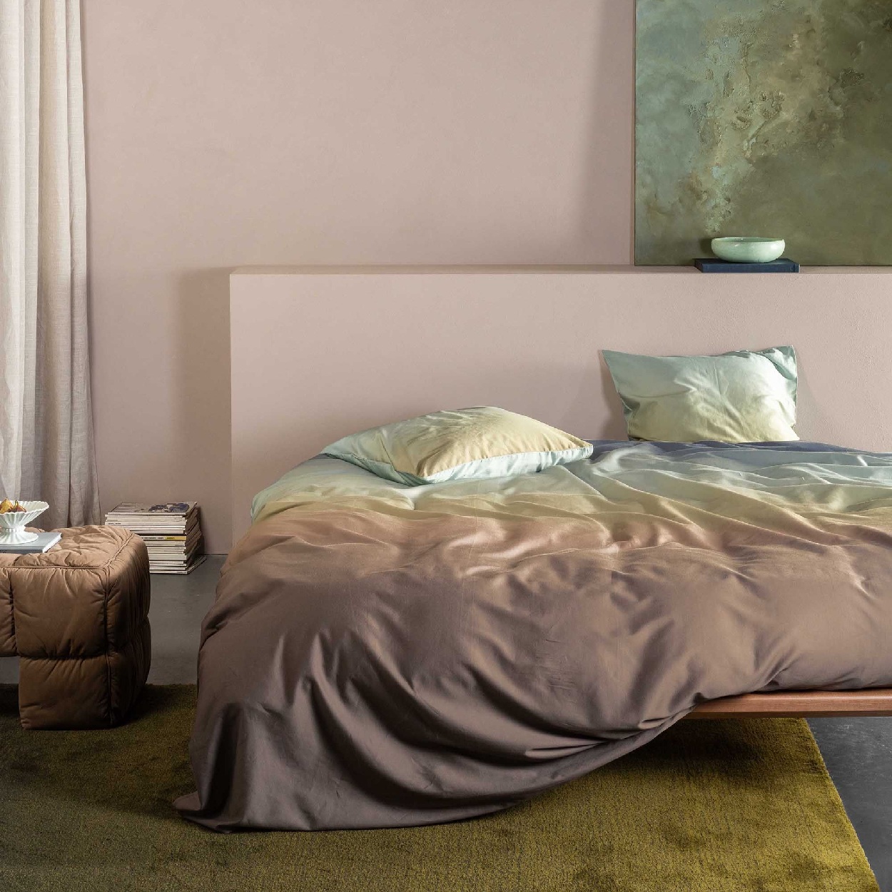 Dekbedovertrek Essenza Lunare Dusty Teal