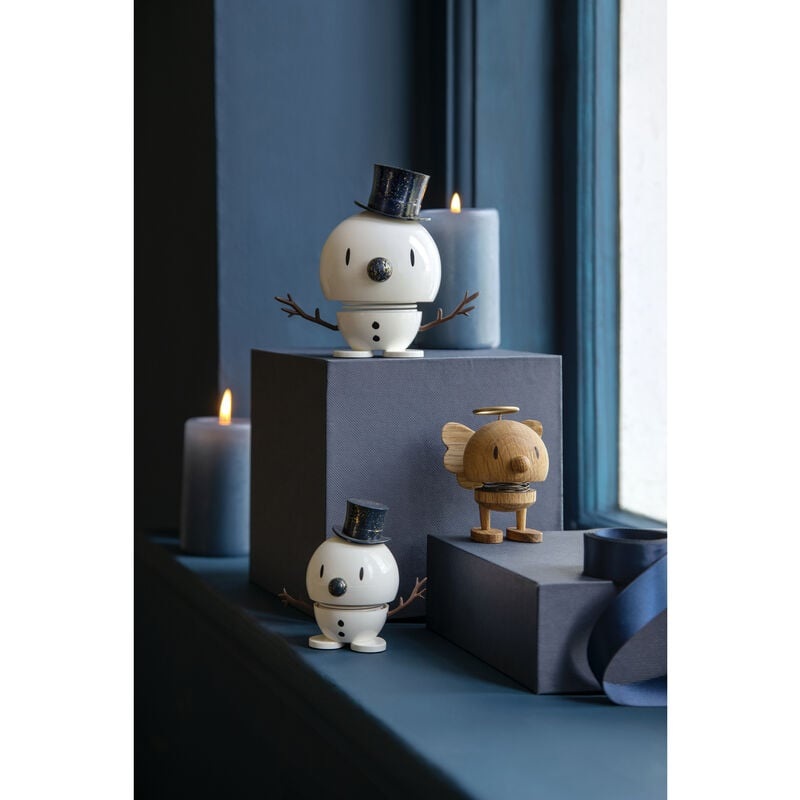 Hoptimist Small Shimmer Snowman white/ Blue - Afbeelding 2