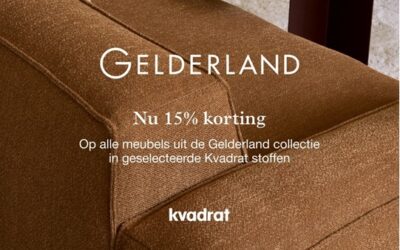 Kortingsactie voor hele collectie Gelderland in geselecteerde Kvadrat stoffen