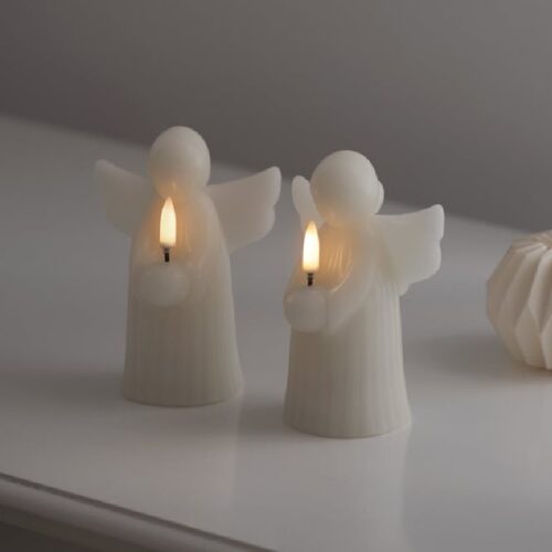 LED Angel kaars set 9 x 12 cm