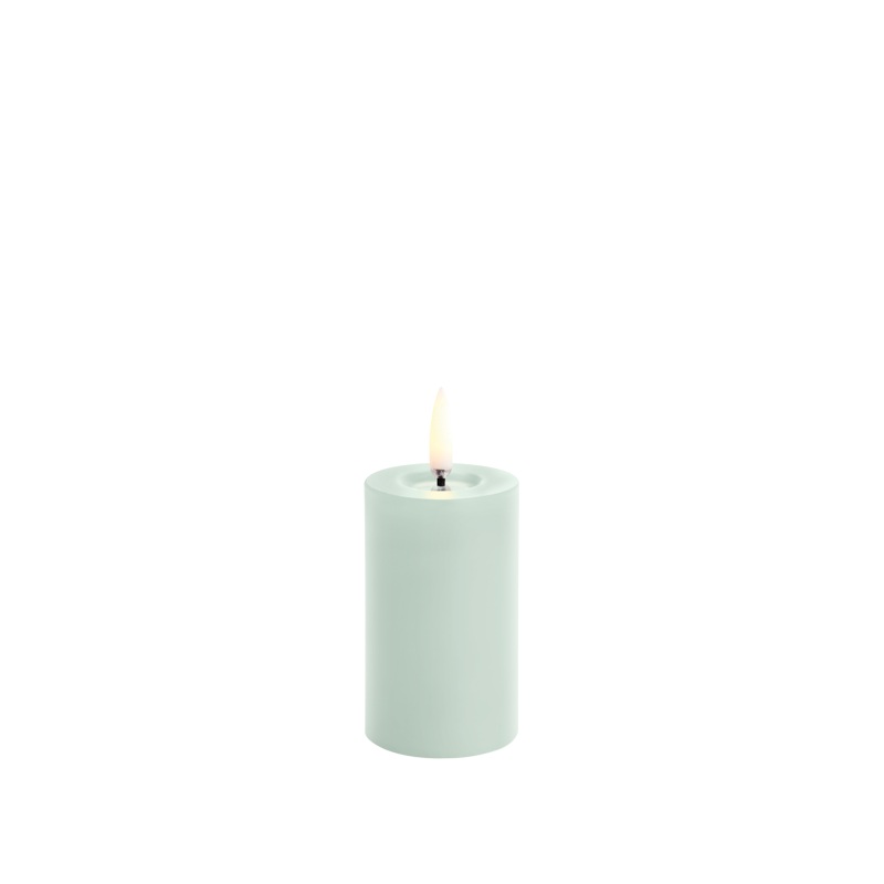 LED Pillar kaars glad 5 x 7,5 cm melted - Afbeelding 2